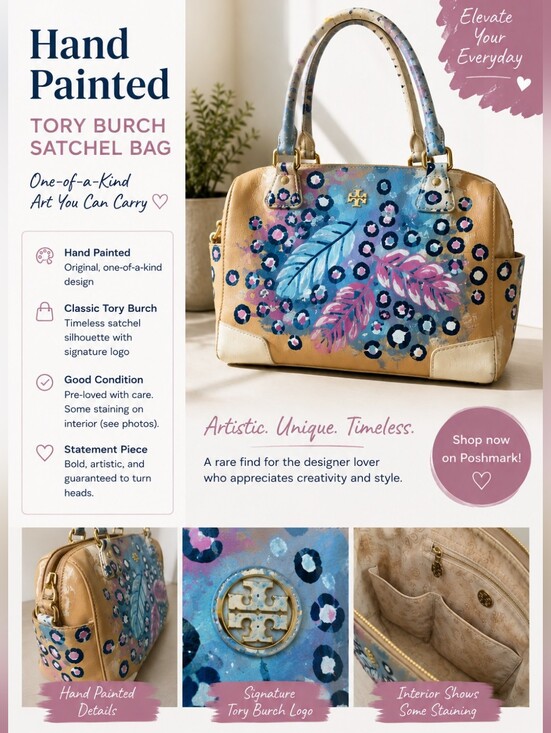 Tory Burch Handbags - Tory Burch Artist Painted Leather Bag